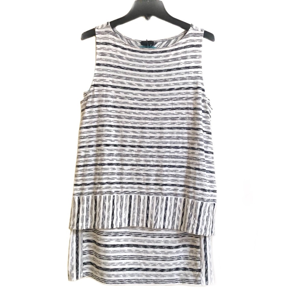 J. Jill Two Piece Wearever Smooth-Fit Blouse & Skirt Striped Casual Coord Set M